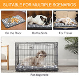 WITTOP Washable Dog Bed Plush Orthopedic Outdoor Crate Mat with Non-Slip Bottom,Luxe Soft Kennel Pad for Pets, Cozy Cage Cushion & Pet Sleeping Mattress Large Sized,Medium,Small Dogs,24 x 18 inch,Gray
