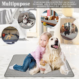 MeiLiMiYu Washable Dog Cooling Mat Ice Silk Pet Self Cooling Pad Blanket for Indoor & Outdoor Car Seats (Grey, 28x22 in)