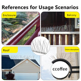 KOKMEYA Bird Spikes 3.28FT, 304 Stainless Steel Bird Deterrents Spikes for Outside to Keep Birds Away Birds Scare Devices Outdoor 4Pcs