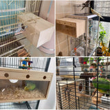 Tfwadmx Parakeet Nesting Box Transparent Bird Nest Box Wood Bird House for Cage Budgie Breeding Boxes for Parrotlets, Lovebirds and Other Small Sized Birds 7.8" x 4.7" x 4.7"