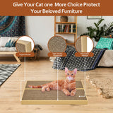 HappyFreeSX Splicing Cat Scratch Pad: Cat Scratchers for Indoor Cats and Kitten, 2 Pack Cat Scratching Pad, Cat Scratcher Cardboard, Scratching Pad, Premium Scratch from Cats, Double-Sided Design