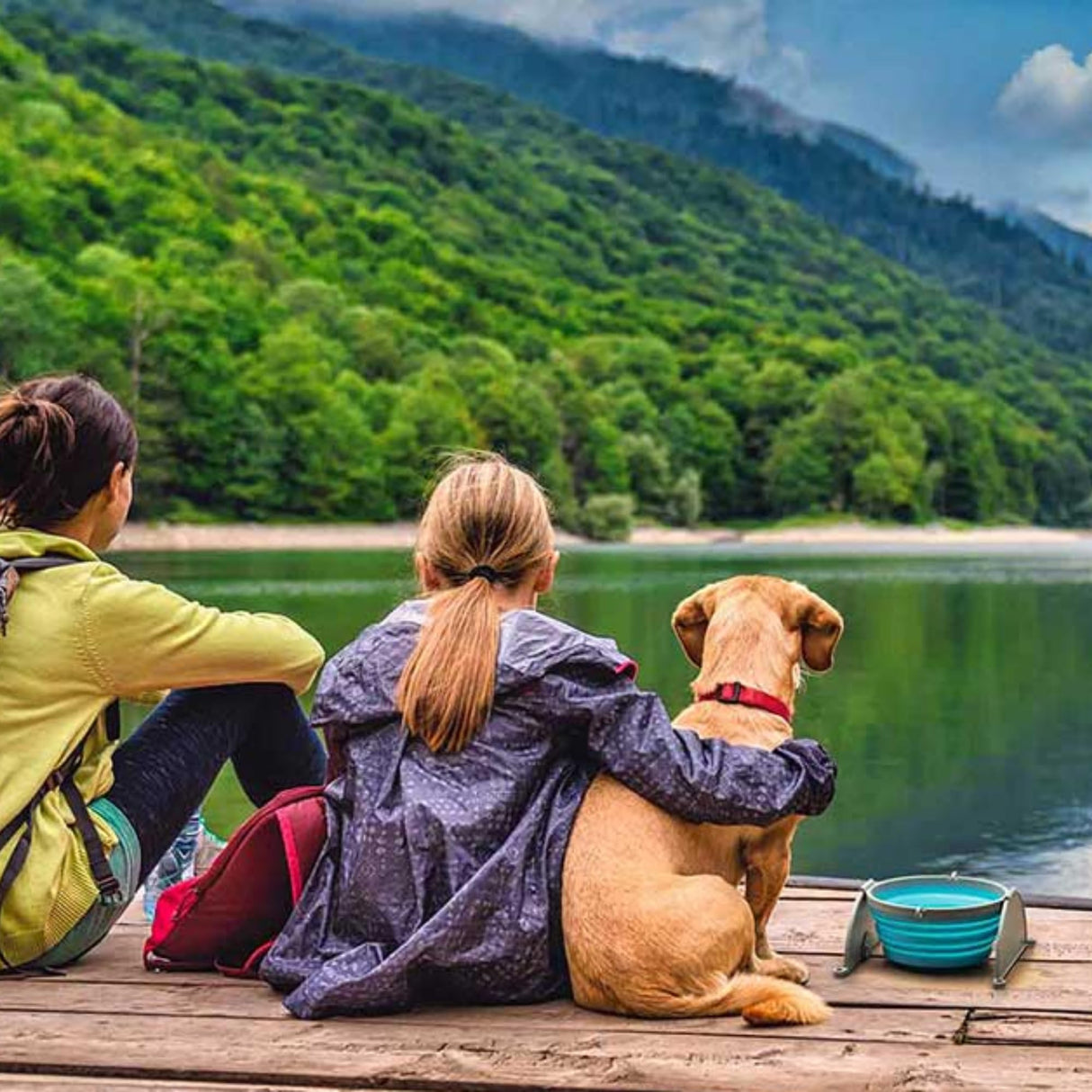 Loving Pets Bella Roma Collapsible Dog Bowls - Silicone Dog Bowls, Foldable Bowl, Puppy Essentials & Hiking Pet Supplies Great for Home & Travel (Blue, Small)