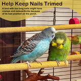 S&X Sanded Perch Covers for Parakeets, Lovebirds, Parrotlets, Finches, Canaries, Large Perch Covers 3/4" Diameter X 9" Long, 3-Pack