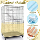 Shappy Large Bird Cage Seed Catcher,Bird Cage Cover Net Skirt Guard,Adjustable Soft Airy Mesh Net for Parrot Parakeet Macaw(118 x 15 Inch/ 300 x 37 cm,Yellow)
