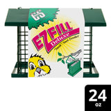 C&S EZ Fill Deluxe Suet and Snak Feeder with Roof & Platform, Suet Feeder for Wild Birds, Holds one 56 ounce suet cake