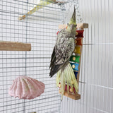 Dnoifne Colorful Bird Xylophone Toy, Suspensible Funny Xylophone Toy with 8 Metal Keys, Cage Accessories for Chicken Birds Parrots Parakeets Cockatiels Budgies Love Birds