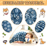 Rezutan Dog Blankets for Large Medium Dog Cat Soft Fuzzy Blanket Washable, Comfort Flannel, Fuzzy Soft Blankets for Dogs, Reversible Print, 41 x 31 inch,Dark Blue