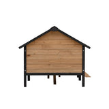 Outdoor Large Cabin Style Wooden Kennel With Porch
