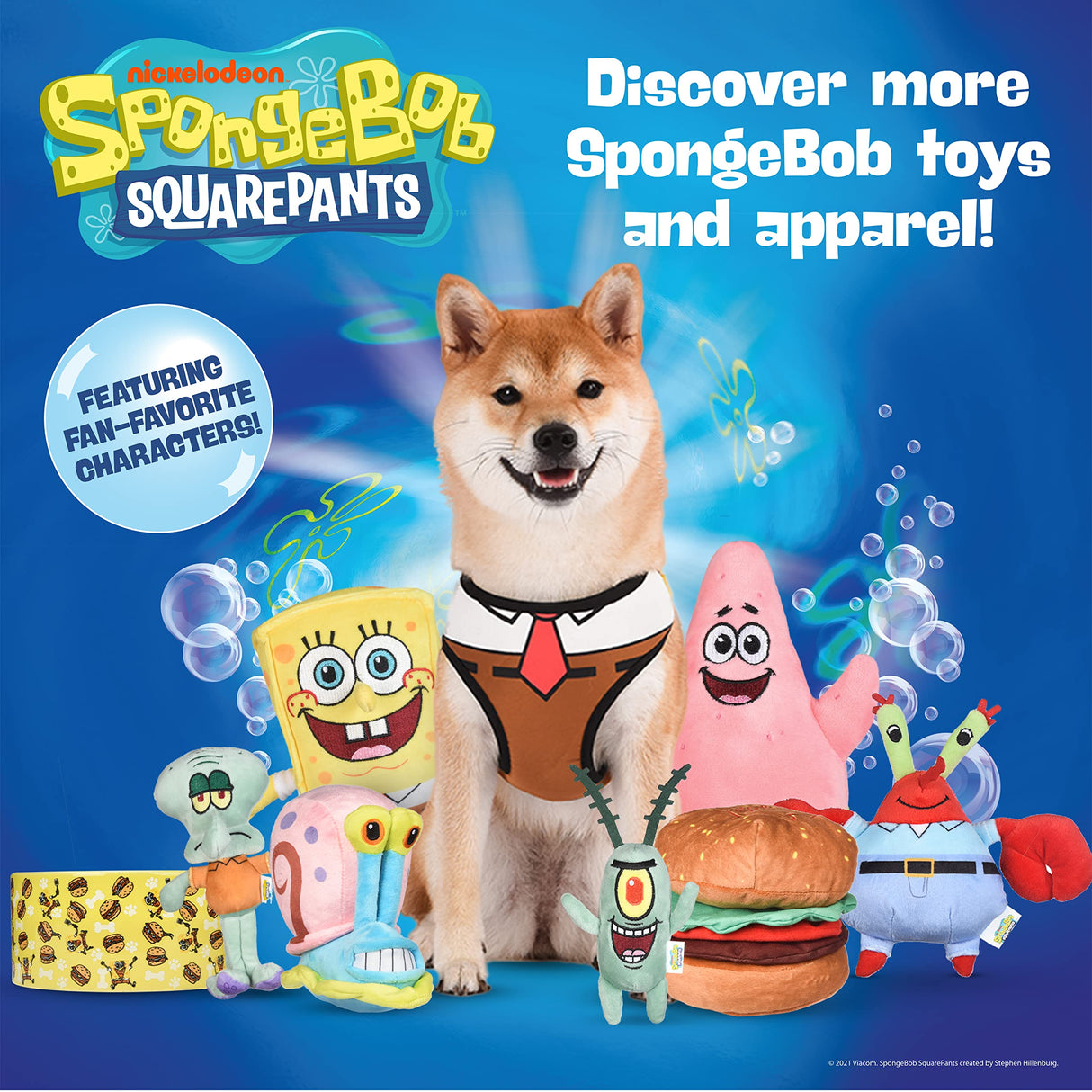 SpongeBob SquarePants for Pets Shadow in the Dark Cuddler Dog Bed, 24"L x 9.5"W x 4.7"Th, Polyester, Officially Licensed