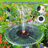 VOROSY 3.5W Solar Fountain, Upgrade Solar Water Fountain Pump Outdoor,Solar Bird Bath Fountains with 4 Fixed Rods & 8 Orange Nozzles for Bird Bath, Garden, Pond, Pool