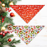 2 Pack Christmas Dog Bandana, Holiday Cat Bandana Flower and Christmas Tree for Small Medium Large Dogs Puppies Pets