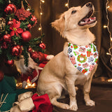2 Pack Christmas Dog Bandana, Holiday Cat Bandana Flower and Christmas Tree for Small Medium Large Dogs Puppies Pets