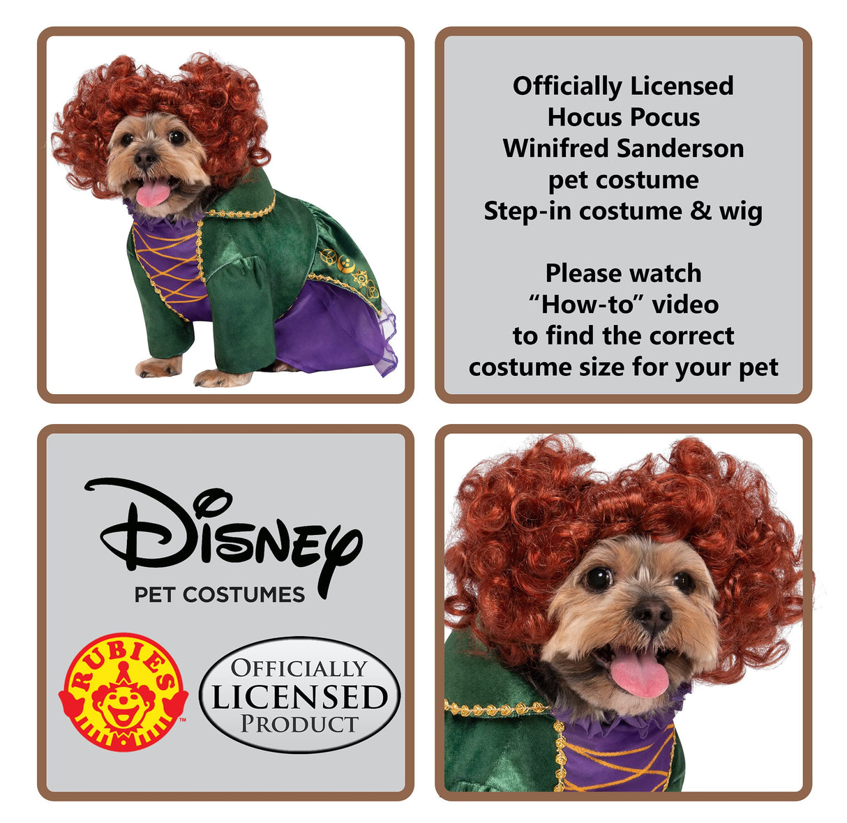 Rubies Disney Hocus Pocus: Winifred Sanderson Pet Costume for For Dogs or Cats, Small