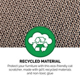 Furhaven Scratching Board w/ Catnip for Indoor Cats, Reversible - Classic Corrugated Cat Scratcher Pad - Yellow, Small