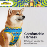 Minions Dog Harness, Large, Blue Minions in a Row | Comfortable Mesh No-Pull Dog Harness| Gifts for Minions Fans and Their Pets | Officially Licensed Pet Product from Universal Studios