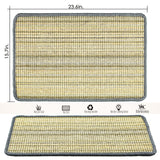 Pethave Cat Scratching Pad, 23.6 x 15.7inch Sisal Scratch Mat With Velcro Tapes, Stick on Floor Pad for Wall Scratcher, Horizontal Scratcher Protect Carpets and Sofa (Striped Style)