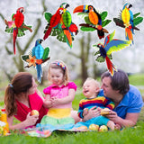 6 Pieces Tropical Birds Parrot Honeycomb Cutouts - Hawaiian Luau Tropical Party Decorations for Summer Beach Jungle Safari Rainforest Theme Birthday Party Home Classroom Décor