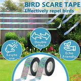 KOKMEYA Bird Scare Tapes 262FT*1 Reflective Flash Tape for Birds, Bird Scare Device Double Side Ribbon Scare Birds Away for House, Garden, Yard, Orchard, Patio, Outdoor