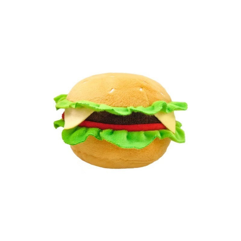 4-in-1 Fast Food Bucket Dog Toy Set, Squeaky Plush Bucket, Fries, Soda & Burger,