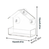 Acrylic Transparent Bird Feeder with Suction Cup