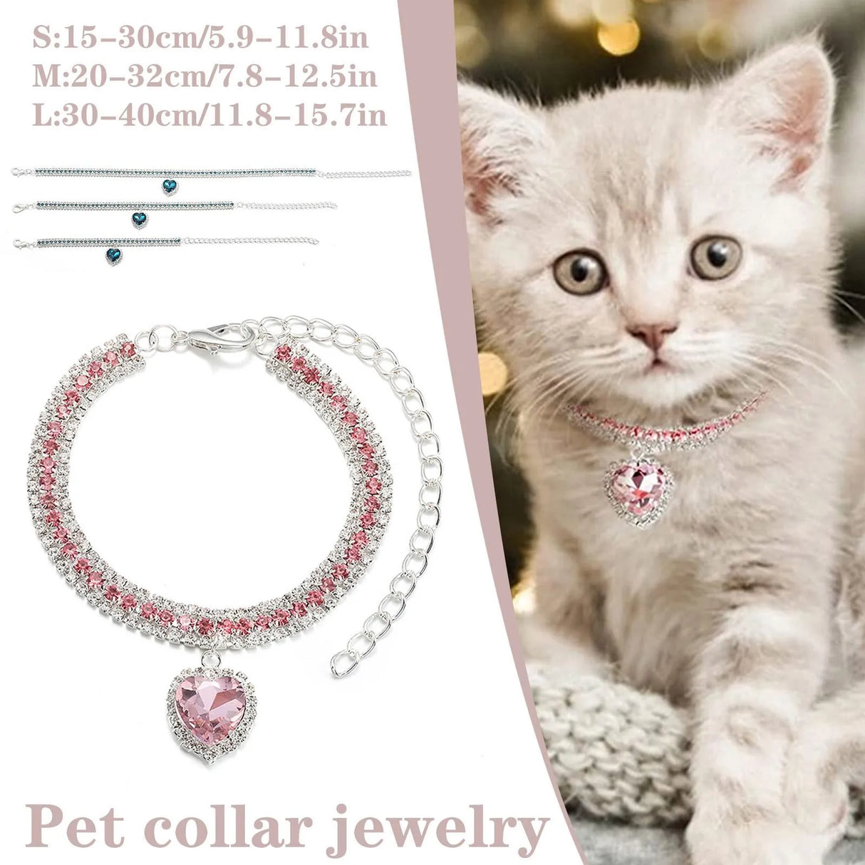 Crystal Pendant Pet Collar