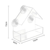 Clear Glass Window Bird Feeder