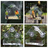 Acrylic Transparent Bird Feeder with Suction Cup