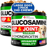 Glucosamine For Dogs 2 Pack Hip And Joint Supplement With Chondroitin 240 Chews