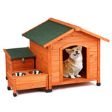 88x106x77cm Green Asphalt Roof Golden Red Main Body Fir House Type Cat And Dog House