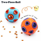 Dog Rubber Ball With Bell Sound, 2-Pack, Interactive Pet Chew Toy For Puppies And Small Dogs