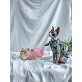 Cat Clothes Summer Thin Floral Dress Sphinx Hairless