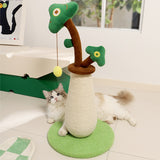 Vertical Money Tree Cat Scratching Pole, Sisal Wear-Resistant Cat Scratching Column, Interactive Ball Track Spring Ball Cat Toy, Durable And Cute Sisal Cat Scratching Pole