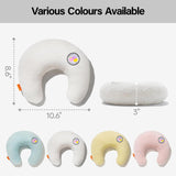 MEWOOFUN U-Shaped Orthopedic Pet Pillow - 10.6x9.8 Inch Fluffy Support Pillow For Cat & Puppy Joint Relief White