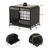 Heavy Duty Dog Crate Furniture Wooden Table 33inch Grey