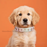 Dog Cat Collar Luxury Gemstone Pet Collar Leash Set Handcrafted Jewel Accented Necklace Style Neck Strap For Cats Small To Medium Dogs Elegant Adjustable Walking Accessory Luxury Pet Gift For Cats Dog