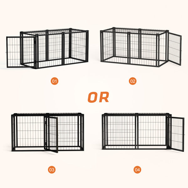 Dog Cage 47.2 Inches, Suitable For Small And Medium-sized Dogs, With A Top Dog Fence, Pet Cage, Indoor, Black. 47.2 Inches Long X 22 Inches Wide X 24 Inches High.