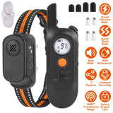 1Pc 984FT Dog Training Collar IP65 Waterproof Pet Beep Vibration Electric Shock Collar 3 Channels Rechargeable Transmitter Receiver Trainer With Recording Safety Keypad Lock
