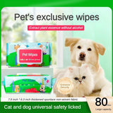 Dog And Cat Wet Wipes, Fragrance Free, Plant.based  SKIP THE BATH Gentle Cleansing AndDeodorizing,Hypoallergenic, Wipes For PawsEars, Fur, Eye Ducts And Butt