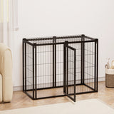 Dog Cage 47.2 Inches, Suitable For Small And Medium-sized Dogs, With A Top Dog Fence, Pet Cage, Indoor, Black. 47.2 Inches Long X 22 Inches Wide X 24 Inches High.